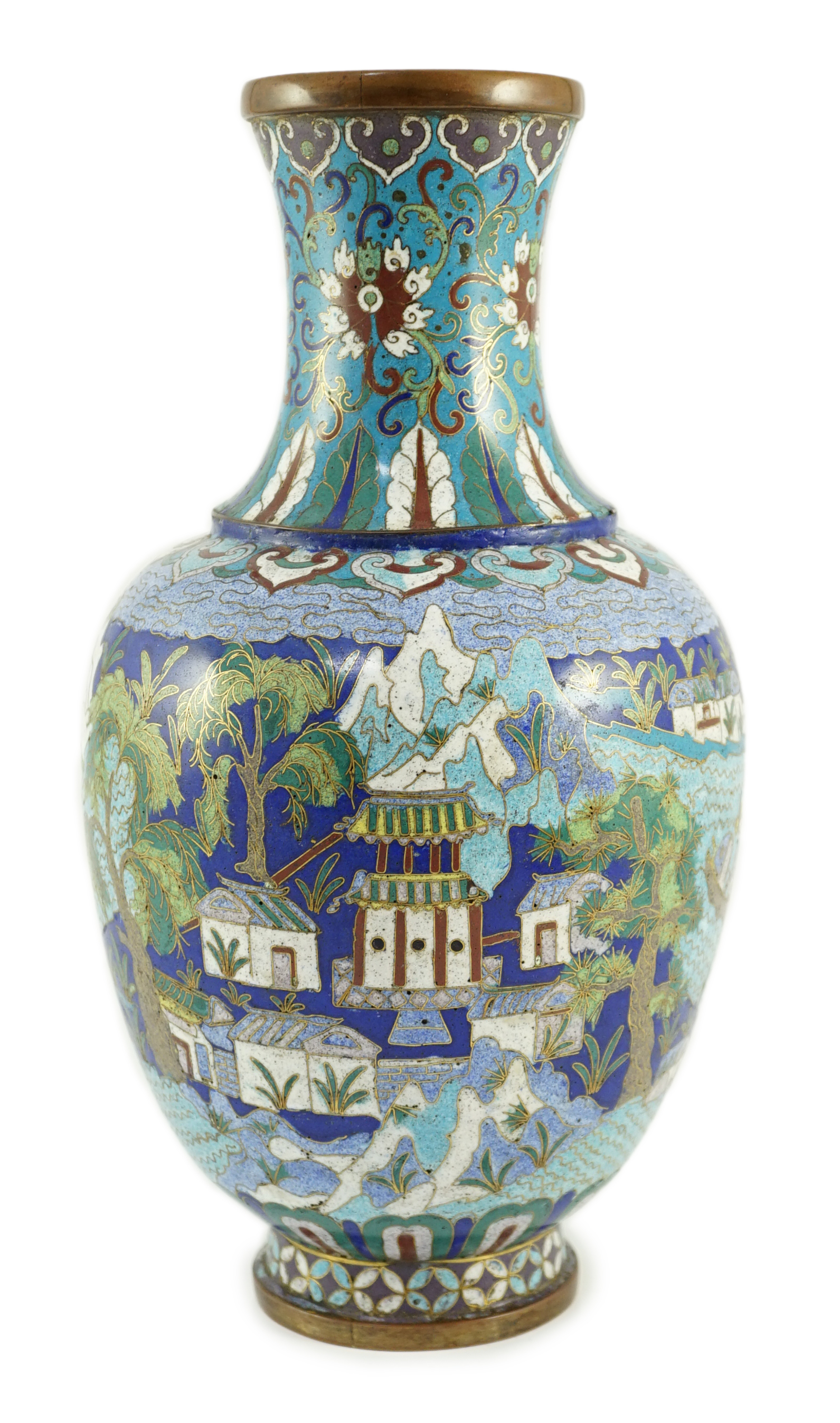 A Chinese cloisonné enamel vase, 19th century